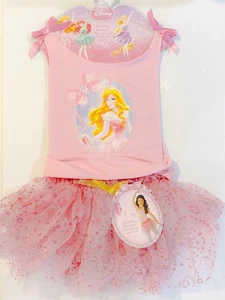 Disney Dornröschen Mädchen Trikot mit Tutu Kleid Größe 4-6X Neu mit Etikett, kostenloser Versand - Bild 1 von 6