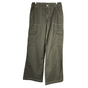 True Religion Green Military Baggy Cargo Pants Women's 29 Y2K Streetwear - Foto 1 di 9