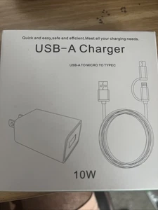 UL Listed Fast Charger for Old and New Kindle Fire Tablets  Usb-A To Micro C - Picture 1 of 3
