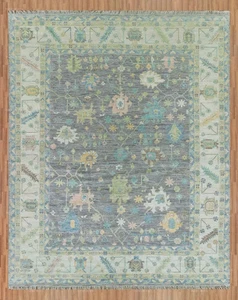 Vintage Turkish Oushak Rug, Beige 9X12 ft, Handmade Wool, Bohemian Anatolian - Picture 1 of 3