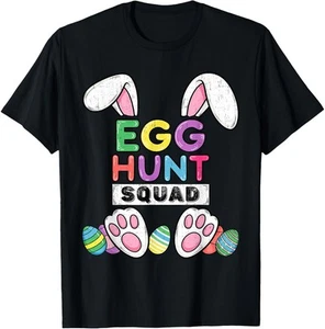 Eggs Hunt Squad Shirt Hunting Season Funny Easter Adult Kid T-Shirt Hoodie - Picture 1 of 17