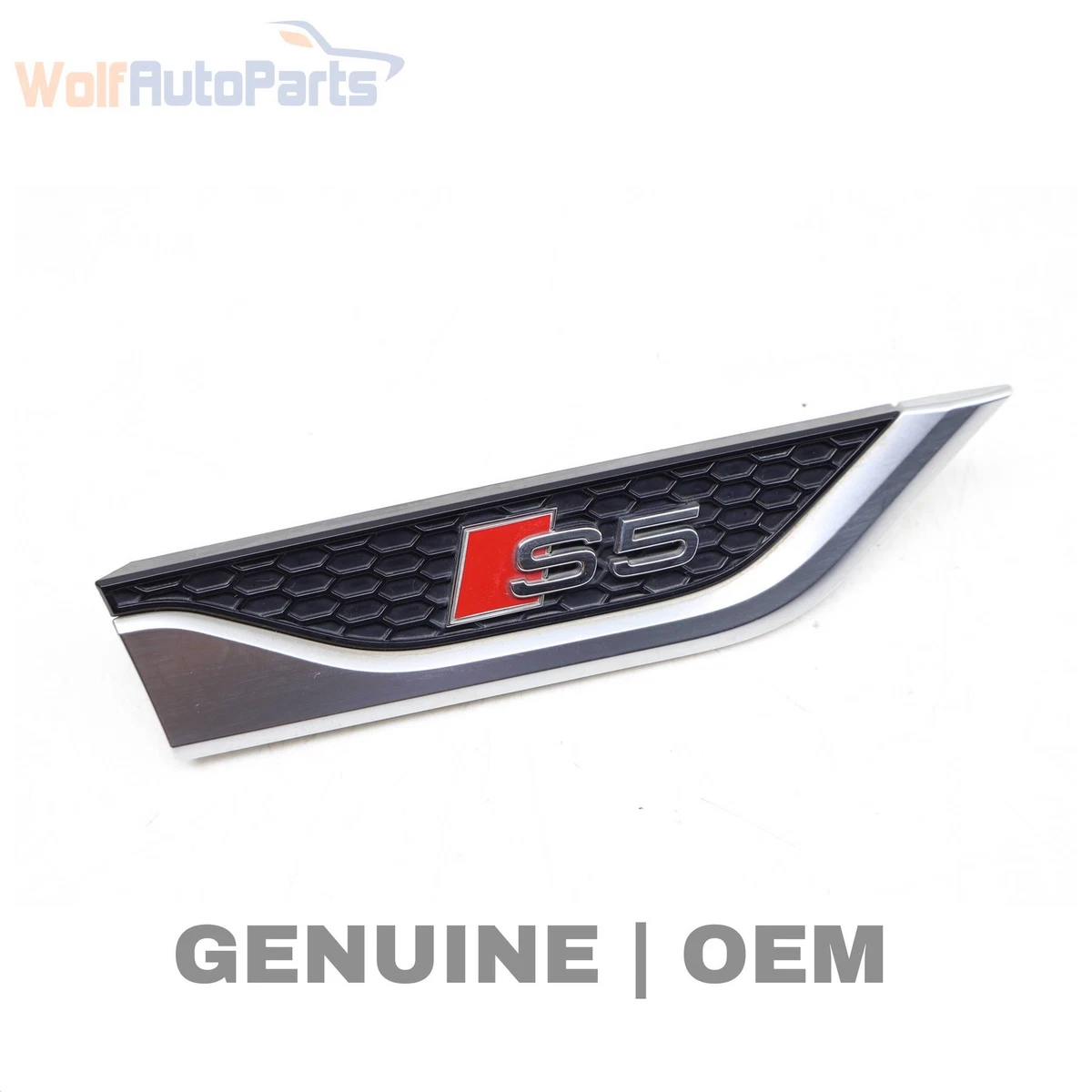 Audi Rear Trunk Lid 3.0T Quattro Badge Emblem - Gloss Black & Red, 2004-2022 Models
