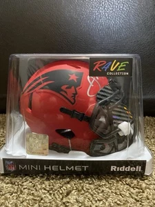 Julian Edelman Signed Patriots Rave Alternate Speed Mini Helmet W/Visor (JSA) - Picture 1 of 2
