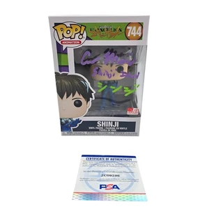 Funko Pop! Anime Evangelion Shinji #744 Signed Auto Casey Mongillo Voice Actor - Picture 1 of 14