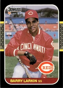 1987 Donruss Barry Larkin Rookie Cincinnati Reds #492 - Picture 1 of 2