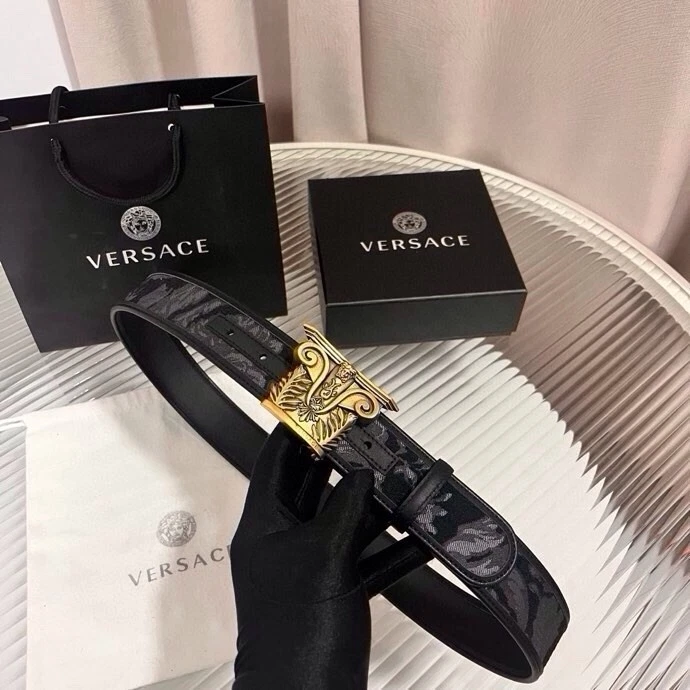 Versace Cinturón Cuero Hebilla NUEVO Foto 1 de 4