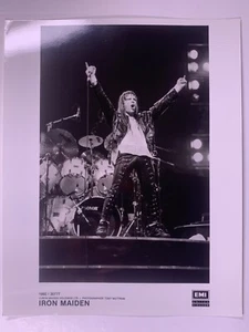 Iron Maiden Photograph Bruce Dickinson Original Stamped EMI UK 10x8 Promo 1992 - Picture 1 of 12