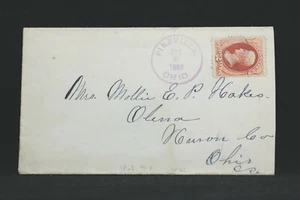 Ohio: Pikeville 1883 #183 Cover, Violet Cancel, DPO Darke Co - Picture 1 of 2