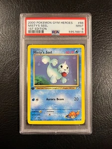 Pokemon Gym Heroes #88 - Misty's Seel - MINT - 1st Edition - PSA 9! - Picture 1 of 4
