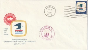 1396 July 1 1971 Postal Service FDC First Day Albany New York - Picture 1 of 1