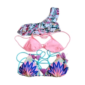 3 bikini top bundle multicolor Sz 10 M  multi brand - Picture 1 of 4