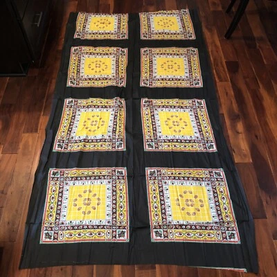 Vintage Fabric Remnant 75x42 Floral Paisley Semi Sheer Sewing Crafts Textiles - Image 1 of 4