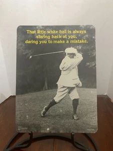 Vintage 1974 Comical Self Standing Golf Poster Little White Ball Staring At You - Picture 1 of 3