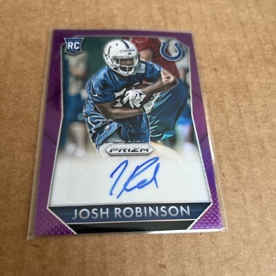 2015 Prizm PURPLE AUTO Josh Robinson RC #RS-JR Colts Football Card (c5) - Image 1 of 2