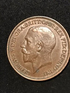 Gran Bretaña 1917 Un centavo - Bronce - Alto grado - Imagen 1 de 4
