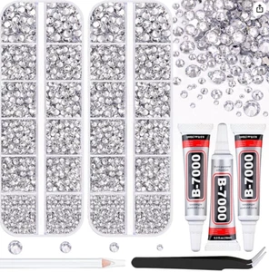 NEW 12000 Pcs Resin Jelly Rhinestones for Crafting, Etc. Flatback w/ Glue... - Picture 1 of 4