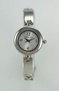Nine & Co. Women Watch Silver Stainless Steel Water Resistant Batt White Quartz - Picture 1 of 3