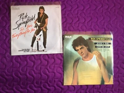 Rick Springfield lot of 2 45rpm singles Jessie's Girl & I've Done Everything For - Image 1 of 4