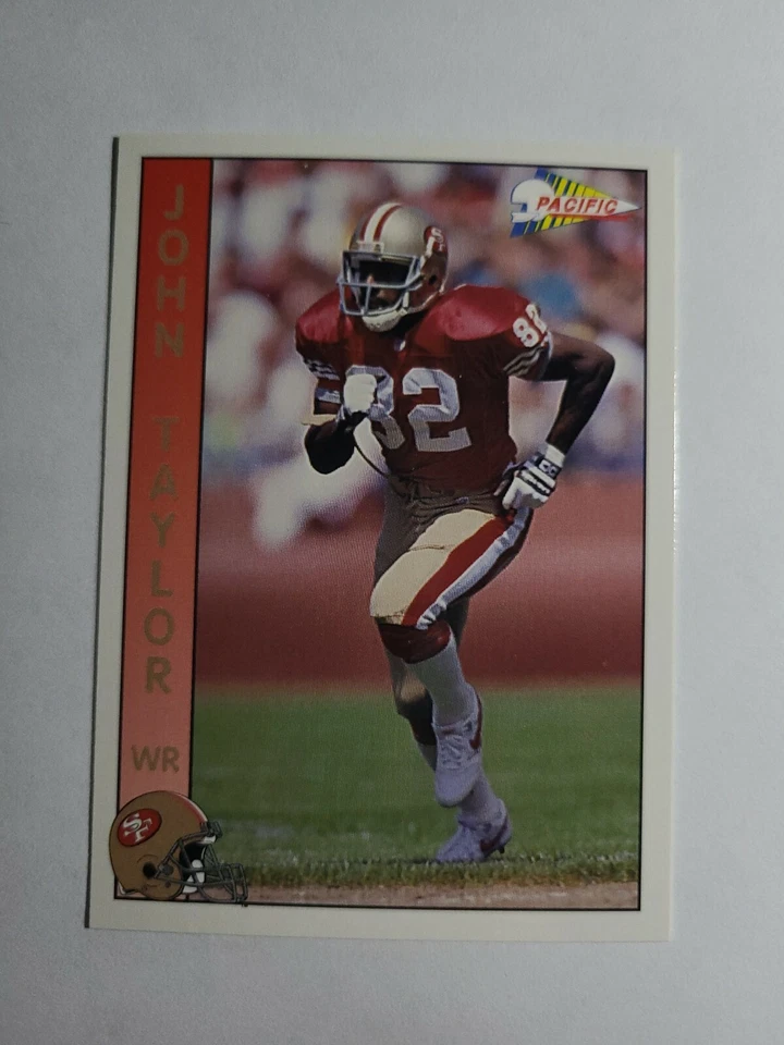 JOHN TAYLOR 1992 PACIFIC FOOTBALL CARD # 283 D4519 - Image 1 of 1