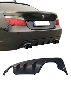 Difusor trasero BMW E60 E61 MSPORT parachoques alerón labio divisor 2 escape e60 mpack - Imagen 1 de 12