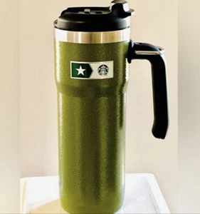 Starbucks Stanley Army Military Commitment Hammered Stainless Steel Tumbler Cup - Picture 1 of 10