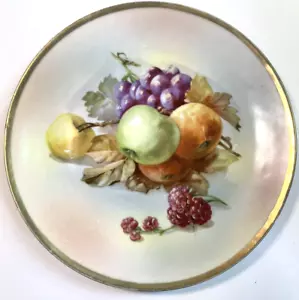 Royal Rudolstadt Prussia piatto frutta 7 5/8" decorativo dipinto a mano - Foto 1 di 19