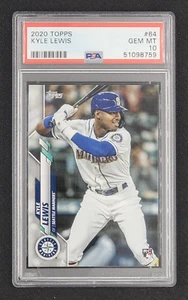 Topps #64 2020 novato Kyle Lewis radiocontrol PSA 10 gemas como nuevo - Imagen 1 de 2