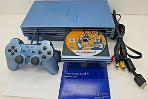 Playstation 2 Console Blue set SCHP-39000 system Official Sony ps2 Japan - Picture 1 of 12