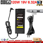 19V 6.32A 120W AC Power Supply Adapter Charger For ASUS ROG MSI Laptop 5.5x2.5mm