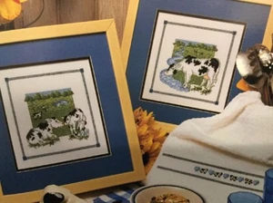  Cross Stitch An Udder Book of Holstein Cows Cow Great Big Graphs Pattern  - Picture 1 of 3