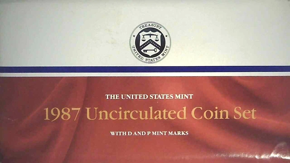 1987-P-D US Mint Set 10 Coins 22scr0412-6 - Image 1 of 4