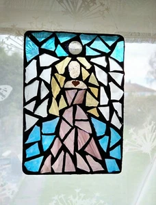 Bastelset Buntglas Mosaik Engel basteln, Geschenkbox, DIY, Geschenk - Bild 1 von 6