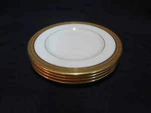Platos de pan Lenox China Lowell - Juego de 4 sellos de oro con borde dorado en relieve - Imagen 1 de 5