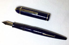 Eversharp Skyline C1942 Demi-Model Navy Blue With Gold Trim Restored And Working