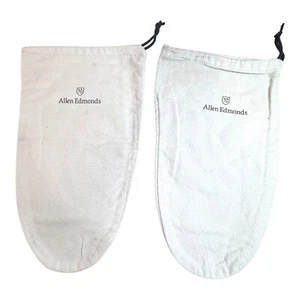 Allen Edmonds Cotton Shoe Bags Pair Set 2 Drawstring Closure Storage Authentic - Picture 1 of 5