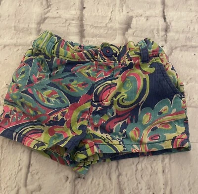 Pantalones Cortos Lilly Pulitzer Niña Talla 5 Tucan Play Azul Verde Cintura Ajustable Foto 1 de 4