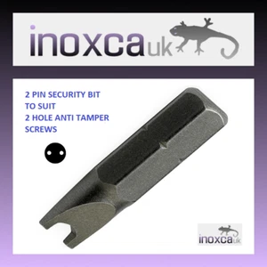 SET 4 2 PIN SECURITY BIT FOR TWO HOLE SECURITY SCREWS SNAKE EYE #4 #6 #8 #10 - Bild 1 von 1