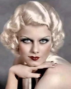Jean Harlow 8 x 10 Foto Impresión Fotográfica Antigua Actriz de Hollywood - Imagen 1 de 3