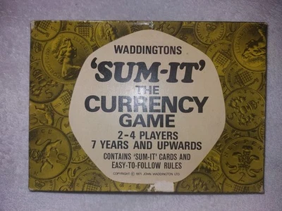 Vintage Sum-It The Currency Card Game By John Waddington Ltd 1971 COMPLETE VGC - Image 1 of 3
