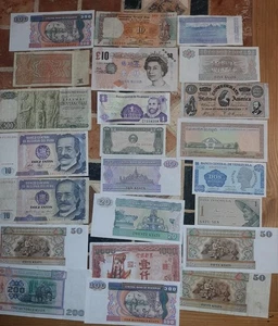 Konvolut 23 Banknoten Geldscheine Myanmar Peru Venezuela + Fantasiescheine ..12 - Bild 1 von 3