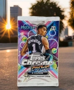 2023-2024 Topps Cosmic Chrome Basketball Hobby Pack 4 Karten - Bild 1 von 22