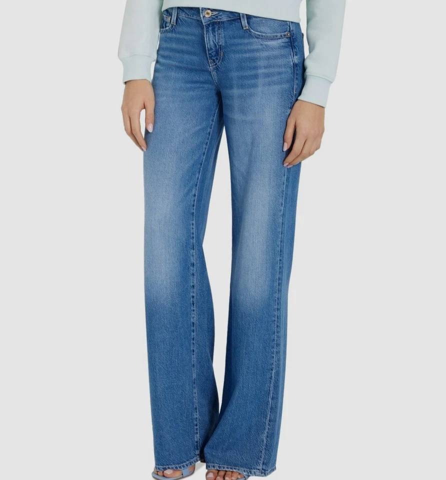 Guess Jeans Women's Blue Sexy Denim Palazzo Jeans Pants Size 29 - Image 1 of 1