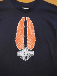 Camiseta de Colección Años 80 Harley Davidson Bar/Shield Crest Wings Grande Hog Chopper - Imagen 1 de 9