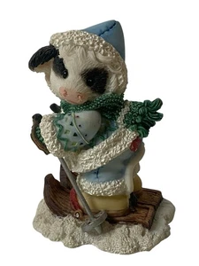 Mary's Moo Moos enero esquí moo vaca posterior figura Navidad vacaciones nieve esquí - Imagen 1 de 13