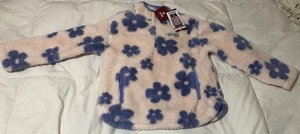 Acogedora chaqueta con cremallera de cuarto estampada de sherpa Hurley para niñas M 7/8 precio de venta sugerido por el fabricante: $48,00 nueva con etiquetas - Imagen 1 de 17