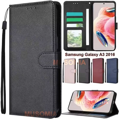Coque protection Samsung Galaxy A3 2016 etui portefeuille housse pochette access - Photo 1/4