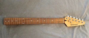 Loaded Johnson Electric Guitar Neck w/ Original Tuners 21 Frets 25.5" Scale - Picture 1 of 4