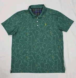 POLO GOLF WILLIAM MURRAY BILL XXL VERDE PERFORMANCE CADDYSHACK GOPHER - Foto 1 di 7