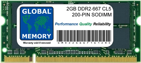 2GB DDR2 667MHz PC2-5300 200-PIN SODIMM INTEL IMAC & MACBOOK/MACBOOK PRO RAM - Image 1 of 1