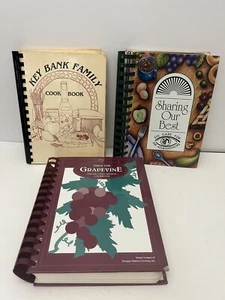 Vintage Upstate NY Albany Plattsburgh Elmira Lot of 3 Spiral Cookbooks Recipe - Imagen 1 de 14